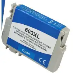 TB Blekkpatron 603XL Cyan Høykapasitet (4ml), erstatter Epson C13T03A24010