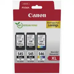 Canon Blekkpatron Pakke PG-545XL/CL-546 2xSort/1xFarge (2x15ml/13ml)