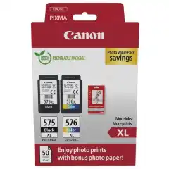 Canon Blekkpatron Pakke PG-575XL/CL-576XL Sort/Farge Høykapasitet (15/12.6ml)
