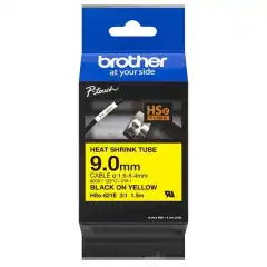 Brother Krympestrømpe HSe-621E Sort på Gul 9mm