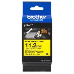 Brother Krympestrømpe HSe-631E Sort på Gul 11.2mm
