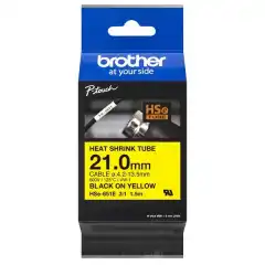 Brother Krympestrømpe HSe-651E Sort på Gul 21mm
