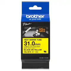 Brother Krympestrømpe HSe-661E Sort på Gul 31mm