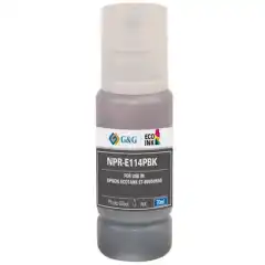 TB Blekkpatron No.114 Foto Sort EcoTank (70ml), erstatter Epson C13T07B140