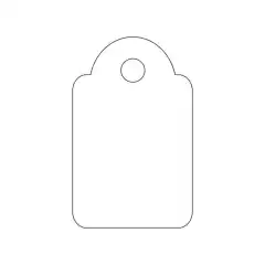 Apli Prislapp med tråd  15x24mm(200)