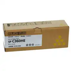 Ricoh Toner Gul SPC360HE Høykapasitet (5.000 sider)