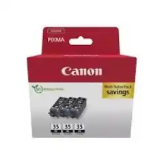 Canon Blekkpatron Pakke PGI-35BK Sort 3stk (3x9ml)