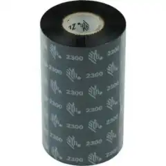 Zebra Fargebånd 2300 Voks 110mm x 450m Sort