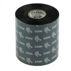 Zebra Fargebånd 2300 Voks 60mm x 450m Sort
