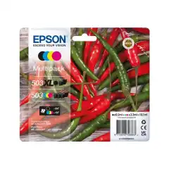 Epson Blekkpatron Pakke No.503XL/503 Sort/CMY (9.2ml/3x3.3ml)