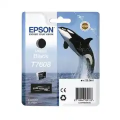 Epson Blekkpatron T7608 Matt Sort (25.9ml)