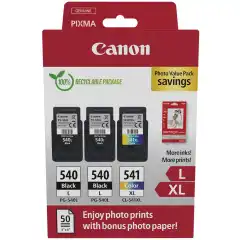 Canon Blekkpatron Pakke 2xPG-540/CL-541 2xSort/Farge (3x8ml)