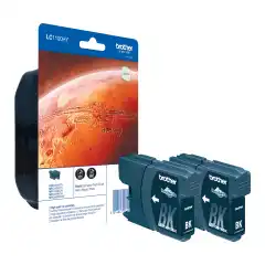 Brother Blekkpatron Pakke LC-1100HYBK Sort Høykapasitet 2stk (2x19ml) (2x900 sider)