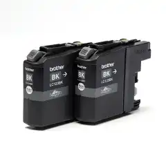 Brother Blekkpatron Pakke LC-123BK Sort 2stk  (2x11ml) (2x600 sider)