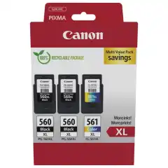 Canon Blekkpatron Pakke 2xPG-560XL/CL-561XL 2xSort/Farge Høykapasitet (2x14ml/12ml)