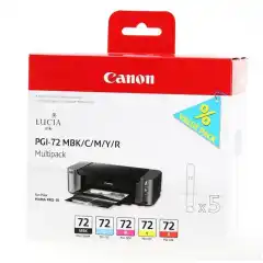 Canon Blekkpatron Pakke PGI-72 MBK/C/M/Y/R (5x14ml)