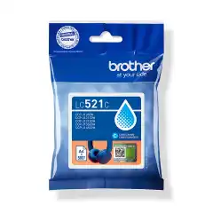 Brother Blekkpatron LC-521C Cyan (500 sider)