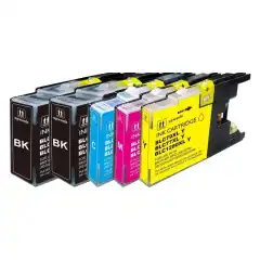 TB Blekkpatron Pakke LC-1280 2xSort CMY (2x29.6ml/3x16.6ml), erstatter Brother LC1280XLVALBPDR
