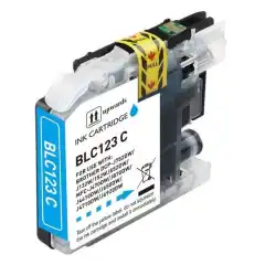 TB Blekkpatron LC-123 Cyan (10ml), erstatter Brother LC123C