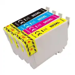 TB Blekkpatron Pakke No.503XL Sort/CMY Høykapasitet (13ml/3x10ml), erstatter Epson C13T09R64010