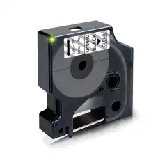 TB 40910 D1 Tape Sort på Klar 9mm (7m), erstatter Dymo S0720670