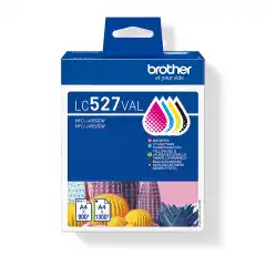 Brother Blekkpatron Pakke LC-527VAL Sort/CMY (1.200/3x900 sider)