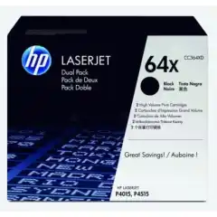 HP Toner 64XD Sort Høykapasitet 2stk (2x24.000 sider)
