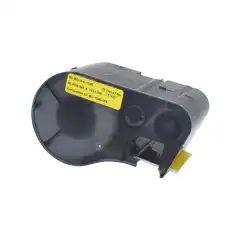TB Label Tape Sort på Gul 38.1mm x 7.6M, erstatter Brady MC-1500-595-YL-BK