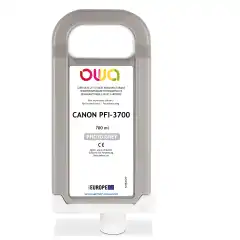 TB Blekkpatron PFI-3700PGY Foto Grå (700ml), erstatter Canon 6453C001