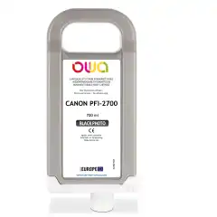 TB Blekkpatron PFI-2700PBK Foto Sort (700ml), erstatter Canon 5288C001