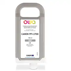 TB Blekkpatron PFI-2700GY Grå (700ml), erstatter Canon 5292C001
