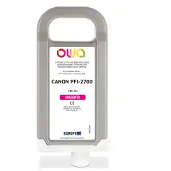 TB Blekkpatron PFI-2700M Magenta (700ml), erstatter Canon 5290C001