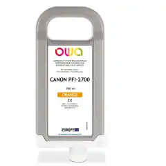 TB Blekkpatron PFI-2700O Oransj (700ml), erstatter Canon 5294C001