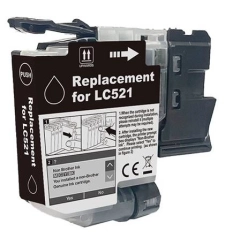 TB Blekkpatron LC-521BK Sort (500 sider), erstatter Brother LC521BK