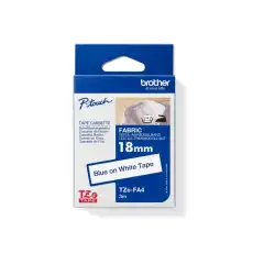 Brother Tape TZE-FA4B Thermo Sticky 3M Blå på Hvit 18mm