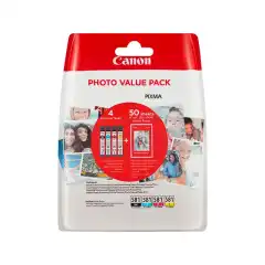 Canon Blekkpatron Pakke CLI-581 BK/CMY (4x5.6ml) & Fotopapir