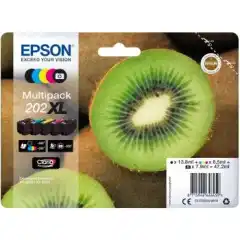 Epson Blekkpatron Pakke No.202XL Sort/CMY/BK Høykapasitet (13.8ml/7.9ml/3x8.5ml)