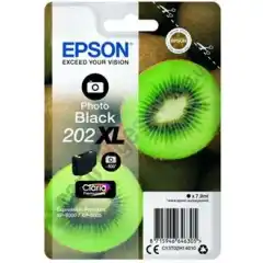 Epson Blekkpatron No.202XL Foto Sort Høykapasitet (7,9ml) (800 sider)