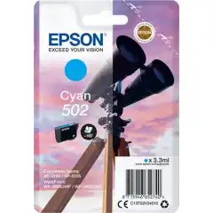 Epson Blekkpatron No.502 Cyan (3.3ml) (160 sider)