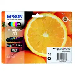 Epson Blekkpatron Pakke No.33 Sort/CMY/BK (6.4ml/4x4.5ml)