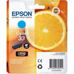 Epson Blekkpatron No.33 Cyan (4.5ml)