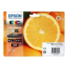 Epson Blekkpatron Pakke No.33XL Sort/CMY/BK Høykapasitet (12.2ml/8.1ml/3x8.9ml)