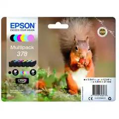 Epson Blekkpatron Pakke No.378 Sort/CMY/LC/LM (5.5ml/3x4.1ml/2x4.8ml)