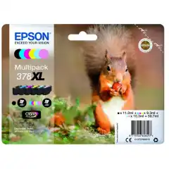 Epson Blekkpatron Pakke No.378XL Sort/CMY/LC/LM Høykapasitet (11.2ml/3x9.3ml/2x10.3ml)