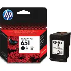 HP Blekkpatron No.651 Sort (600 sider)