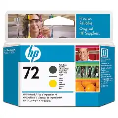 HP Skriverhode No. 72 Matt Sort & Gul (130ml)