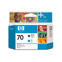 HP Skriverhode No.70 Matt Sort/Cyan (130ml)