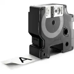 Dymo Rhino Pemanent Polyester Label Sort på Hvit 24mm (5m) S0773830