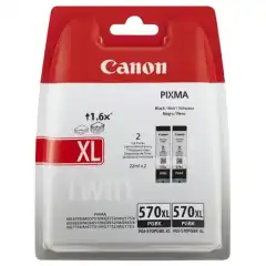 Canon Blekkpatron Pakke PGI-570PGBKXL Sort Høykapasitet 2stk (2x22ml) (2x500 sider)