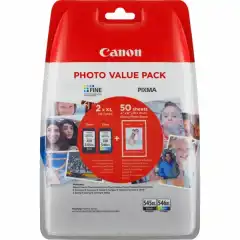 Canon Blekkpatron Pakke PG-545/CL-546 Sort/Farge (15ml/13m) m/Fotopapir